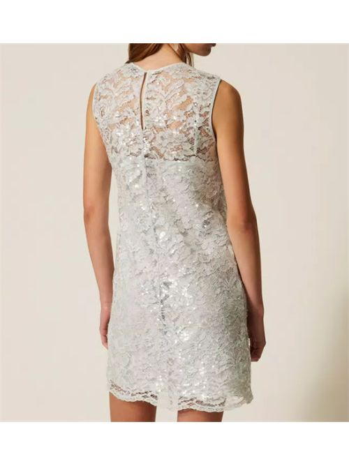 MINI DRESS WITH PAILLETTES TWIN SET | 261TP263113162 AQUA